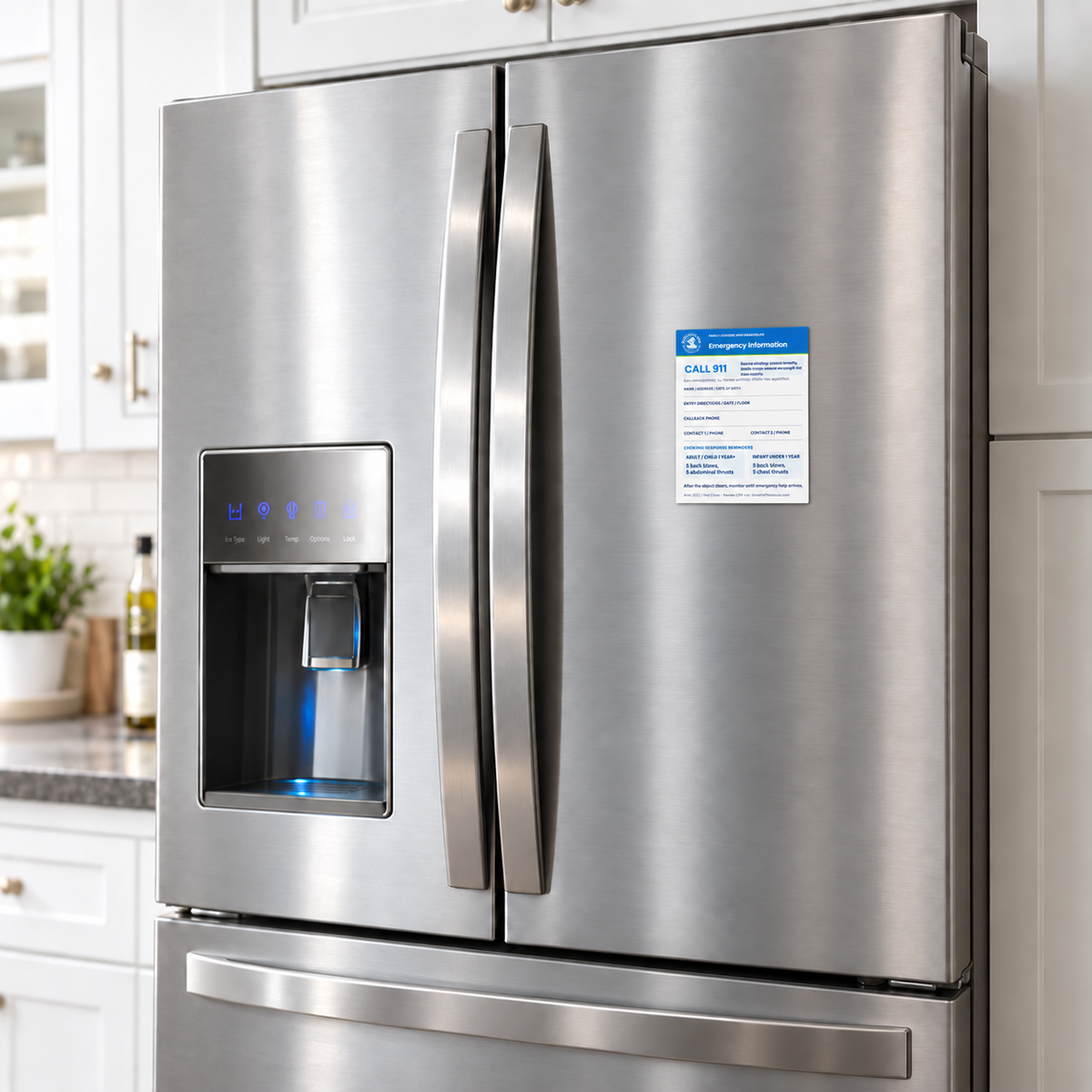 Choking Preparedness Refrigerator Magnet